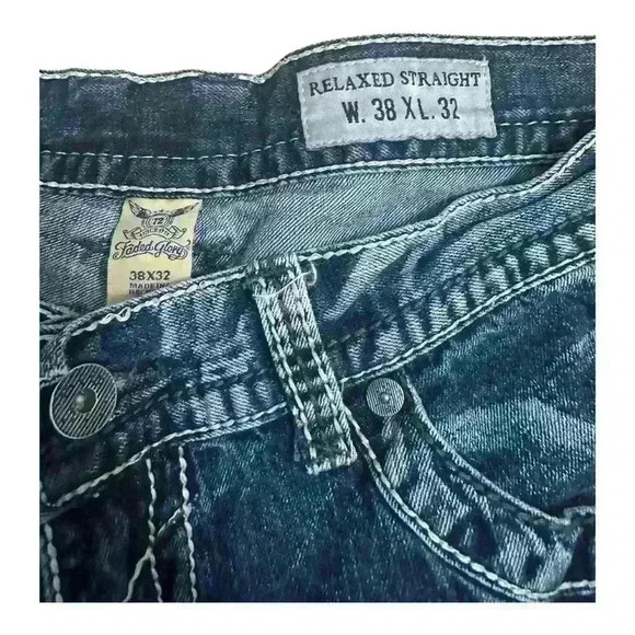 Faded Glory Blue Jeans, size 38x32 - Picture 2 of 6